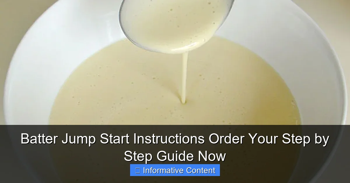 Batter Jump Start Instructions Order Your Step by Step Guide Now