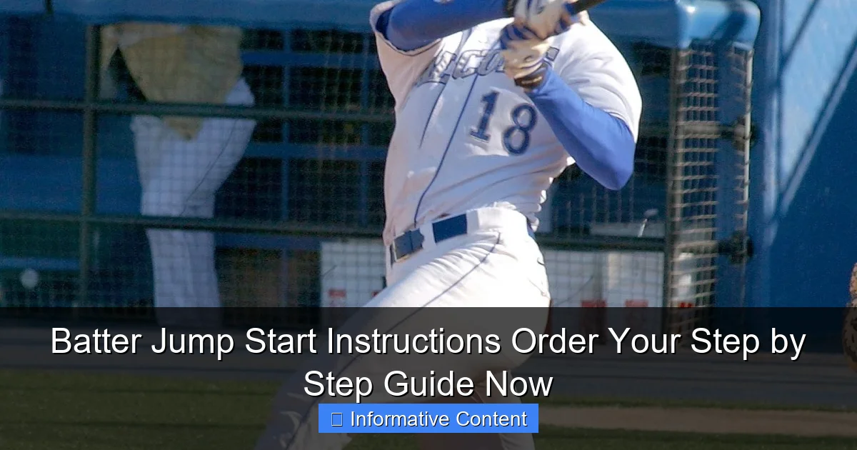 Batter Jump Start Instructions Order Your Step by Step Guide Now