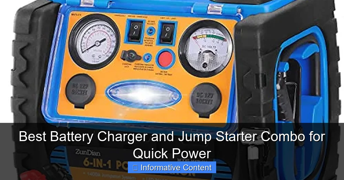 Best Battery Charger and Jump Starter Combo for Quick Power