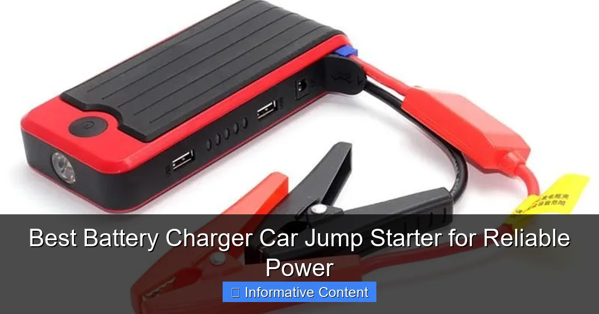 Best Battery Charger Car Jump Starter for Reliable Power