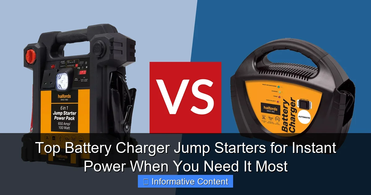 Top Battery Charger Jump Starters for Instant Power When You Need It Most