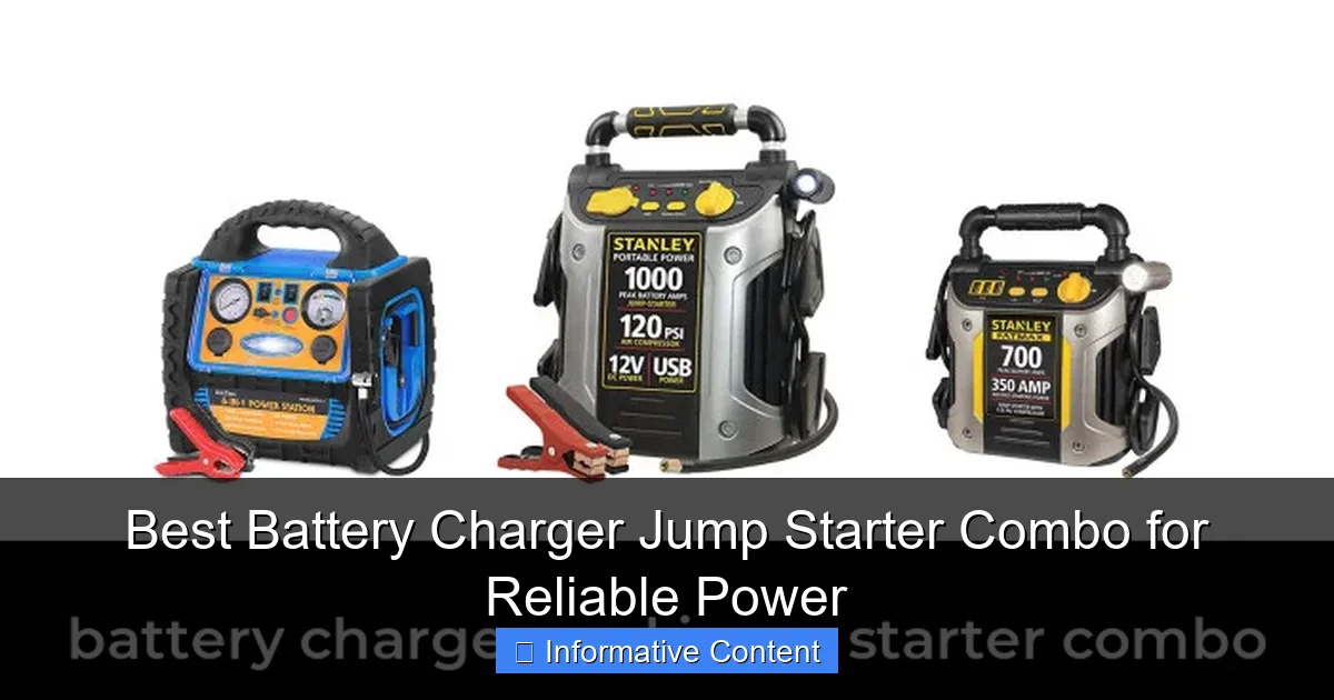 Best Battery Charger Jump Starter Combo for Reliable Power