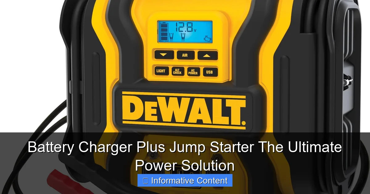 Battery Charger Plus Jump Starter The Ultimate Power Solution