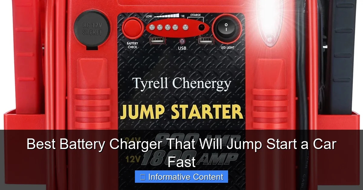 Best Battery Charger That Will Jump Start a Car Fast