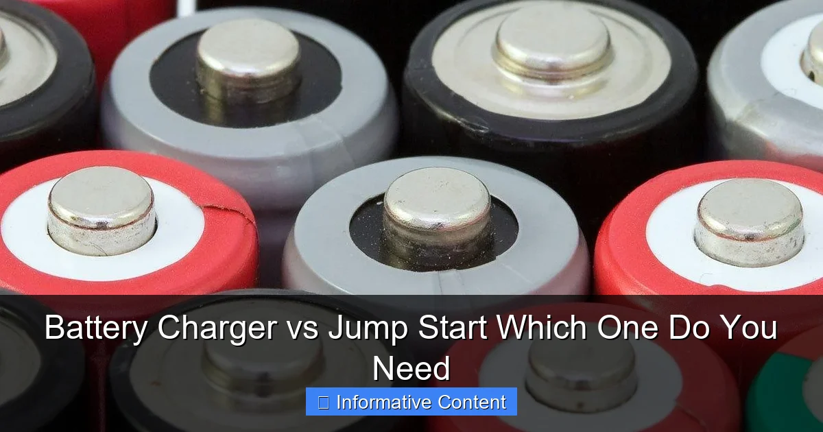 Battery Charger vs Jump Start Which One Do You Need