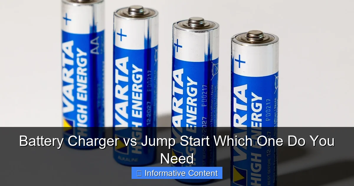 Battery Charger vs Jump Start Which One Do You Need
