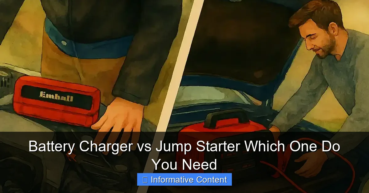 Battery Charger vs Jump Starter Which One Do You Need
