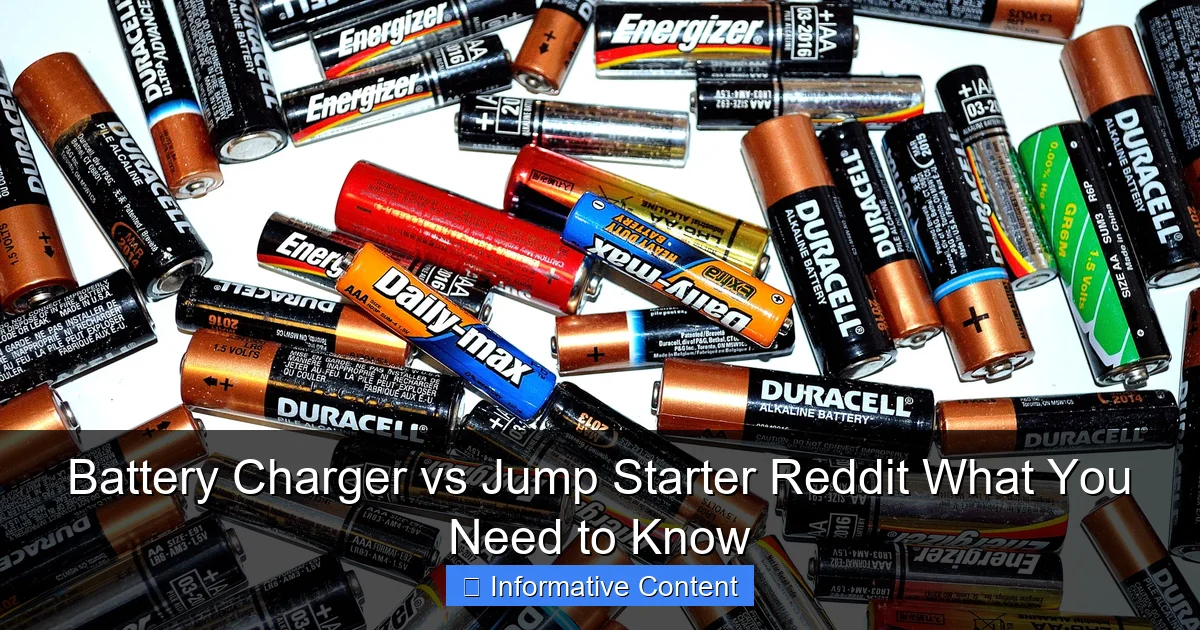 Battery Charger vs Jump Starter Reddit What You Need to Know