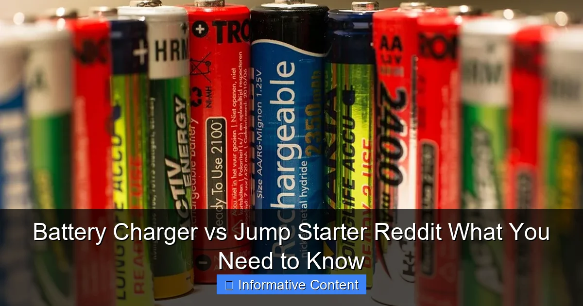 Battery Charger vs Jump Starter Reddit What You Need to Know
