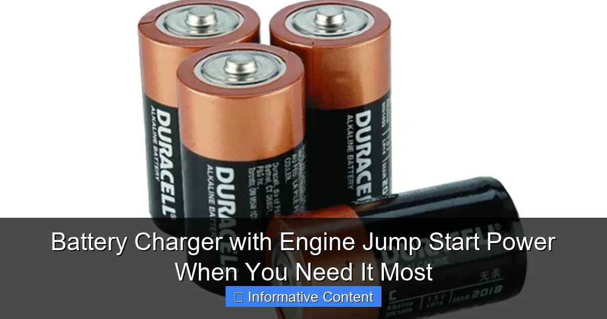 Battery Charger with Engine Jump Start Power When You Need It Most
