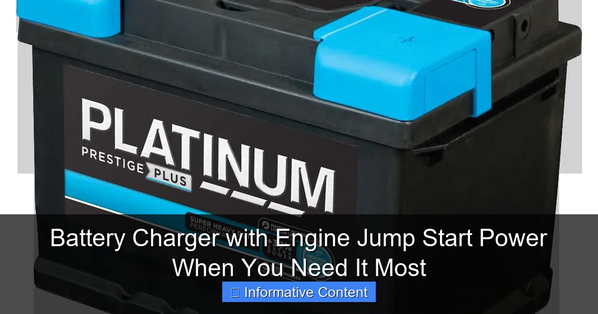 Battery Charger with Engine Jump Start Power When You Need It Most