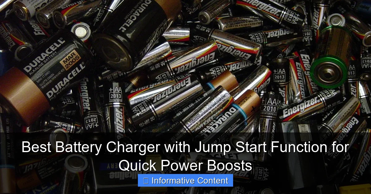 Best Battery Charger with Jump Start Function for Quick Power Boosts