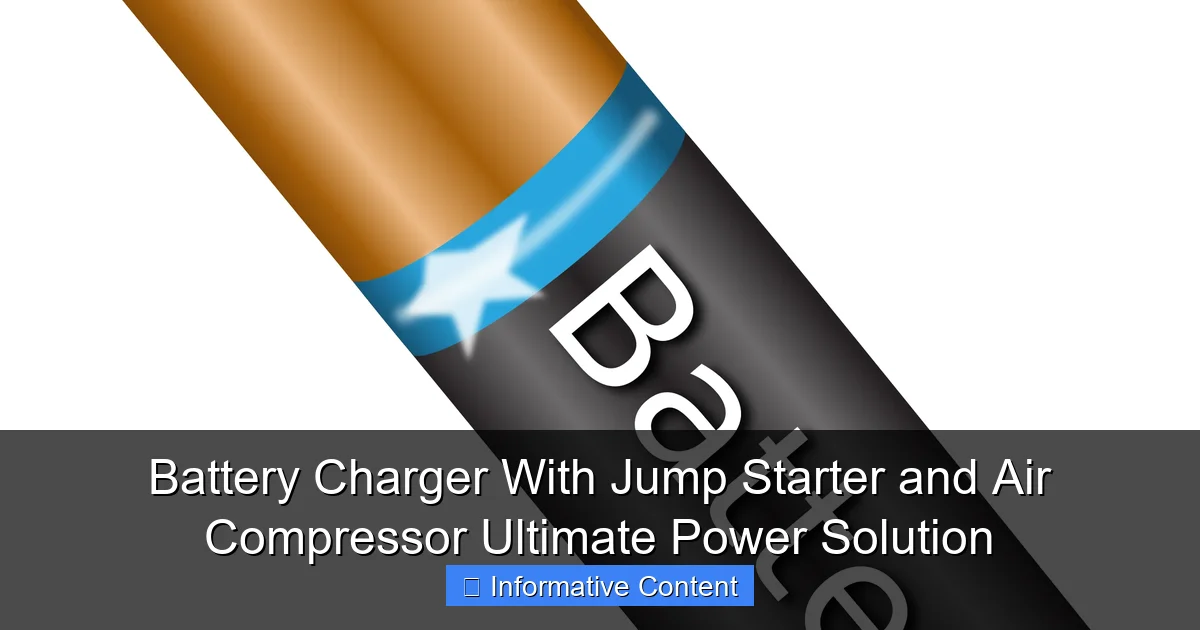 Battery Charger With Jump Starter and Air Compressor Ultimate Power Solution