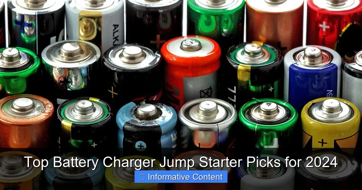 Top Battery Charger Jump Starter Picks for 2024