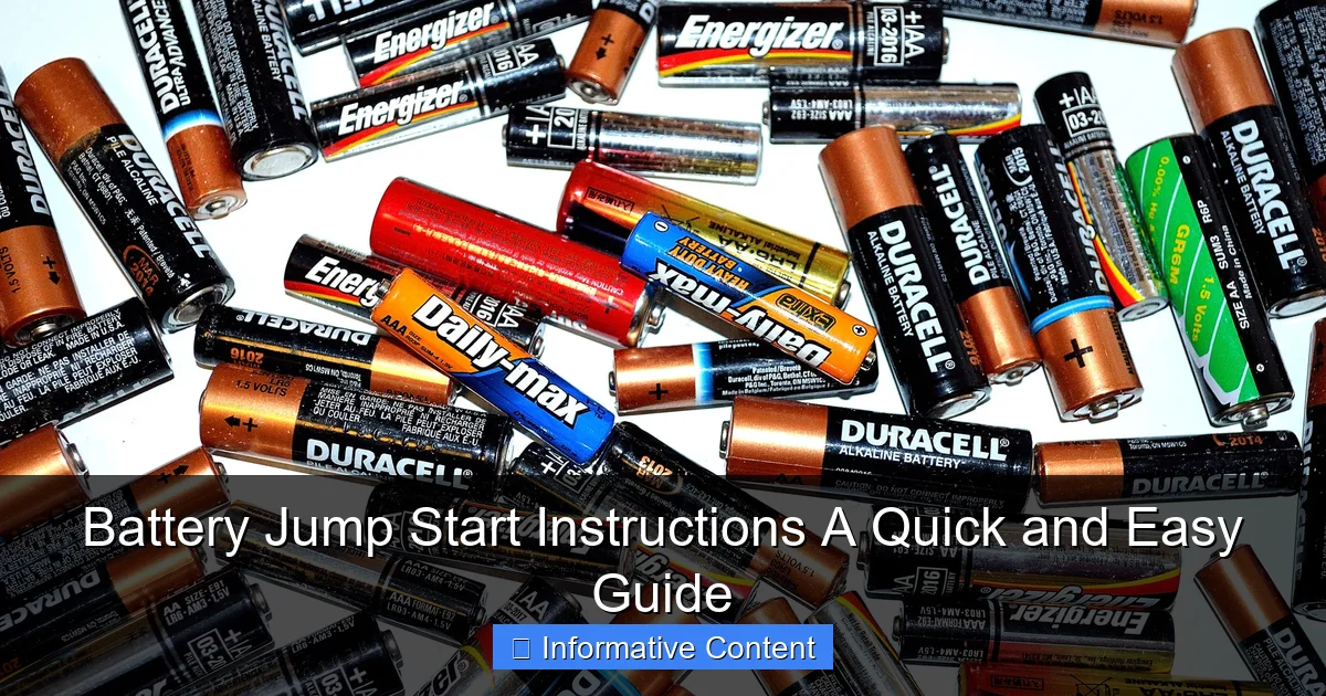 Battery Jump Start Instructions A Quick and Easy Guide
