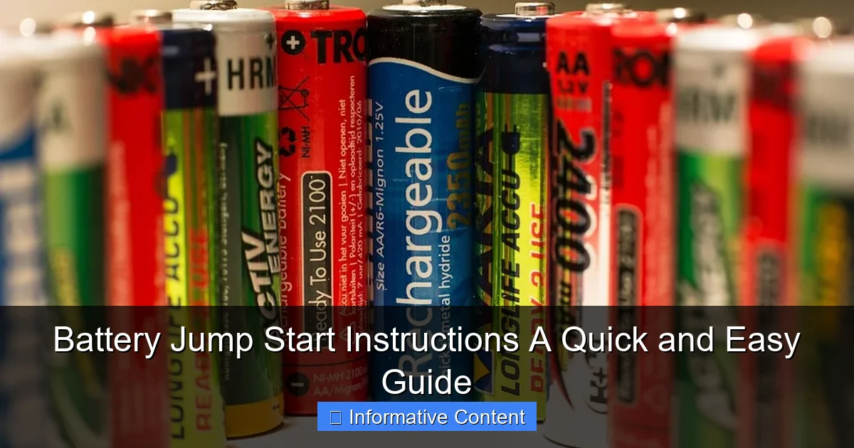 Battery Jump Start Instructions A Quick and Easy Guide