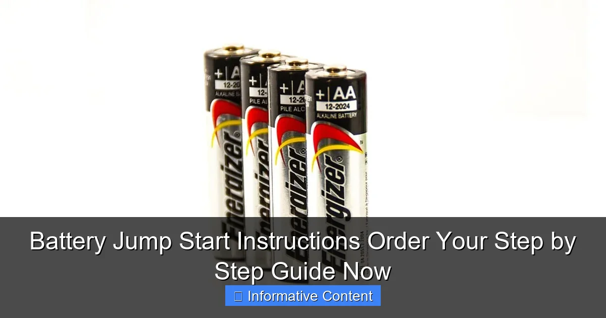 Battery Jump Start Instructions Order Your Step by Step Guide Now
