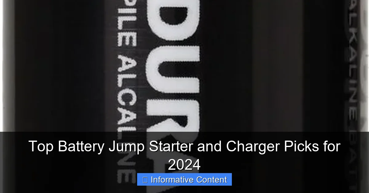 Top Battery Jump Starter and Charger Picks for 2024