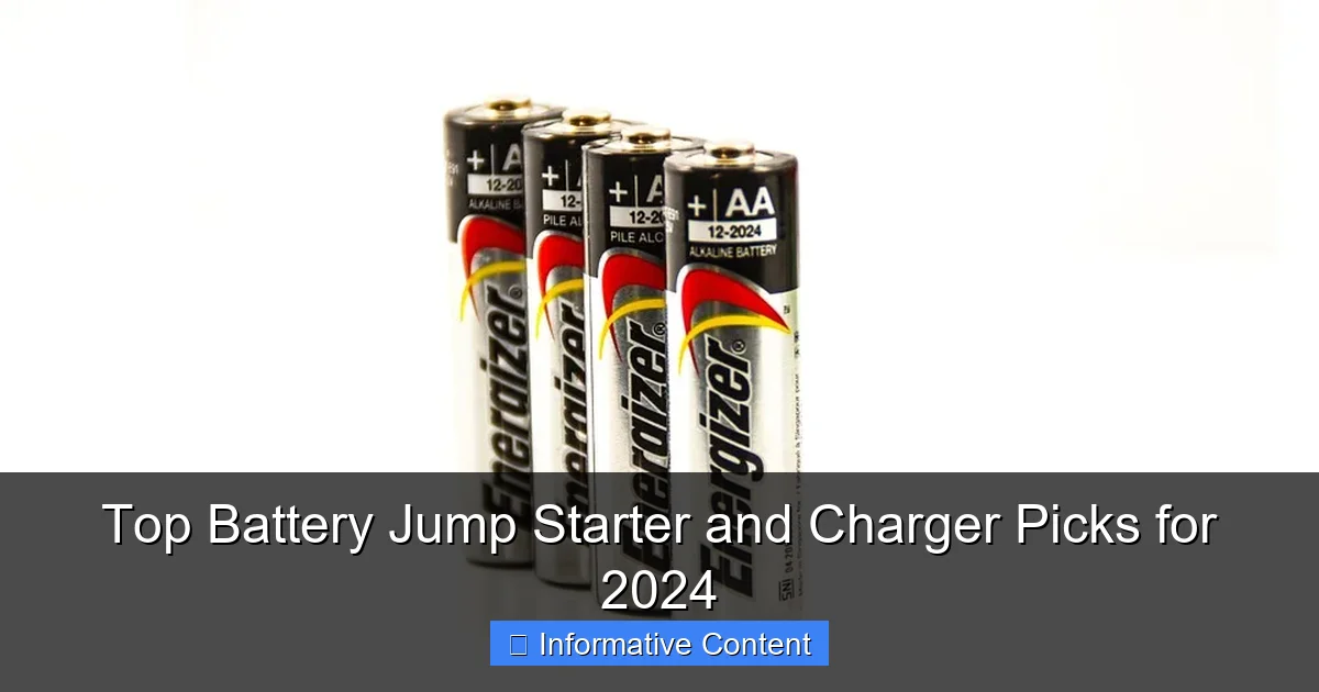 Top Battery Jump Starter and Charger Picks for 2024