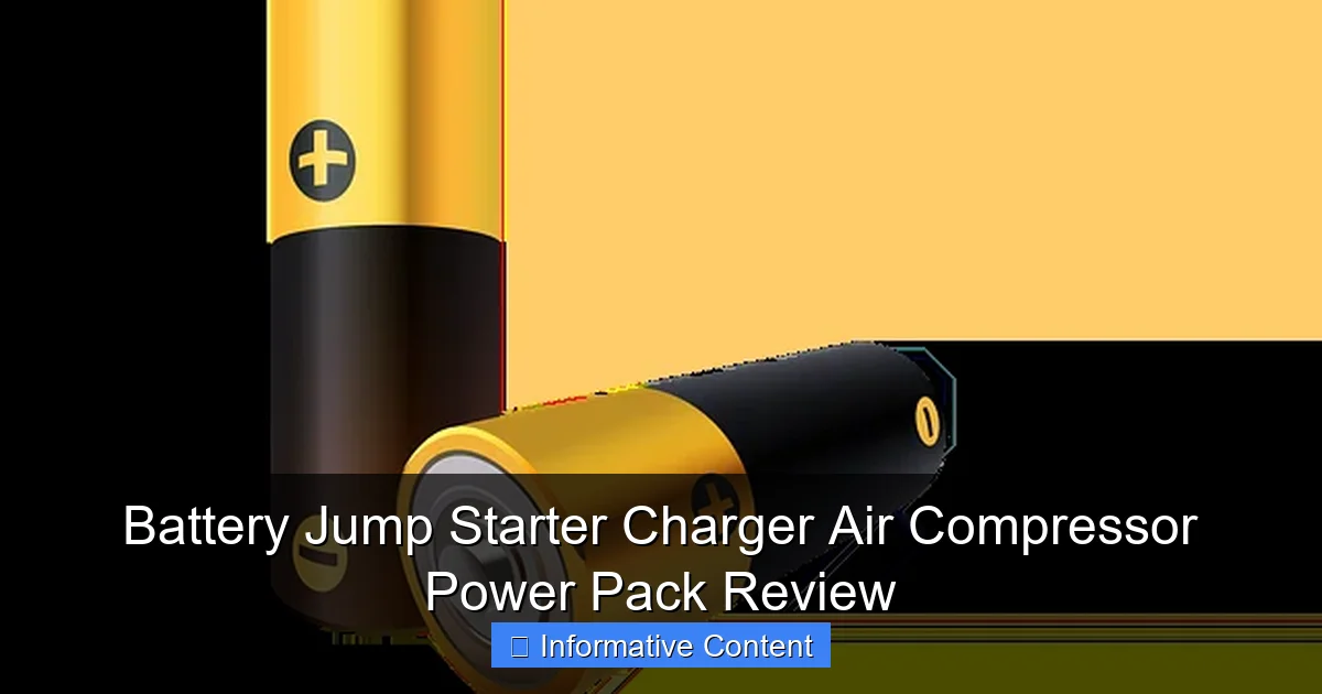 Battery Jump Starter Charger Air Compressor Power Pack Review