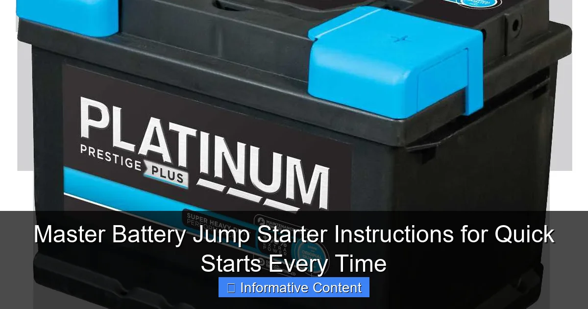 Master Battery Jump Starter Instructions for Quick Starts Every Time