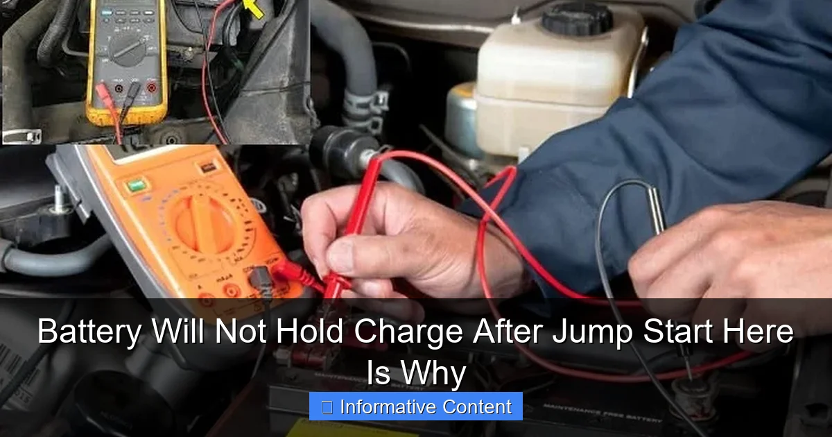 Battery Will Not Hold Charge After Jump Start Here Is Why