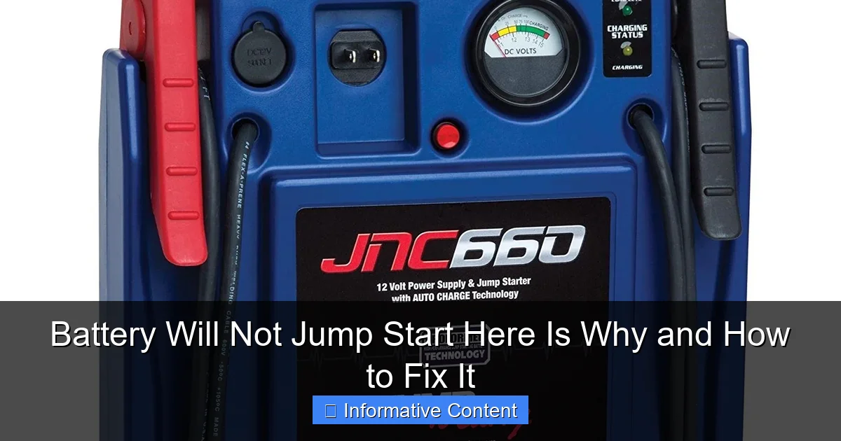 Battery Will Not Jump Start Here Is Why and How to Fix It