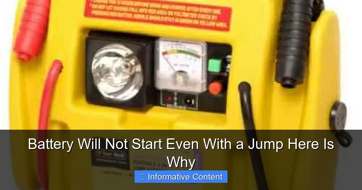 Battery Will Not Start Even With a Jump Here Is Why