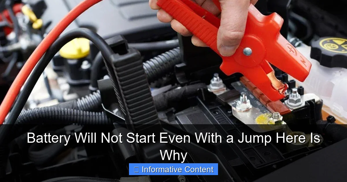 Battery Will Not Start Even With a Jump Here Is Why
