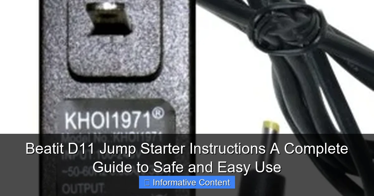 Beatit D11 Jump Starter Instructions A Complete Guide to Safe and Easy Use
