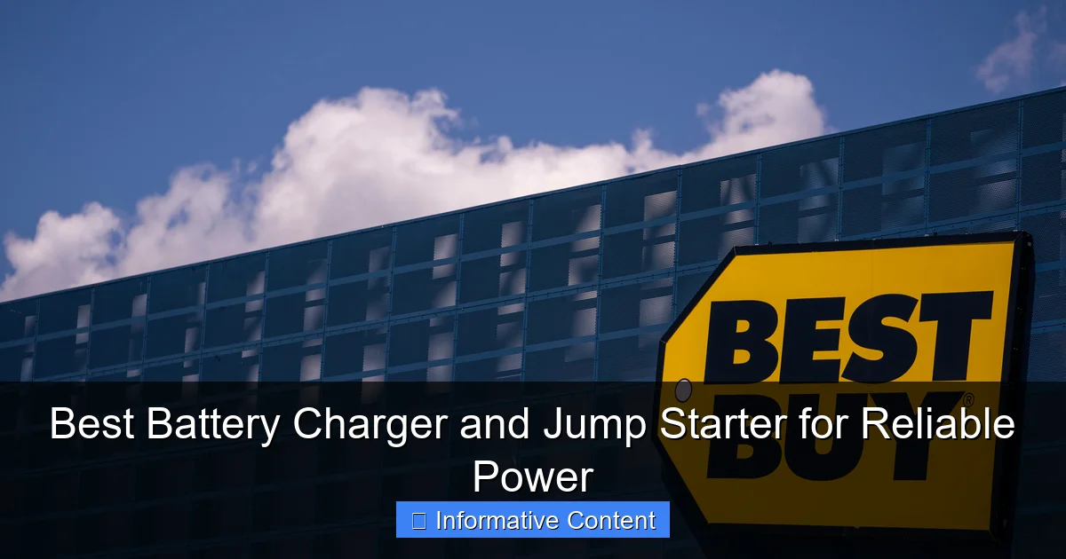 Best Battery Charger and Jump Starter for Reliable Power