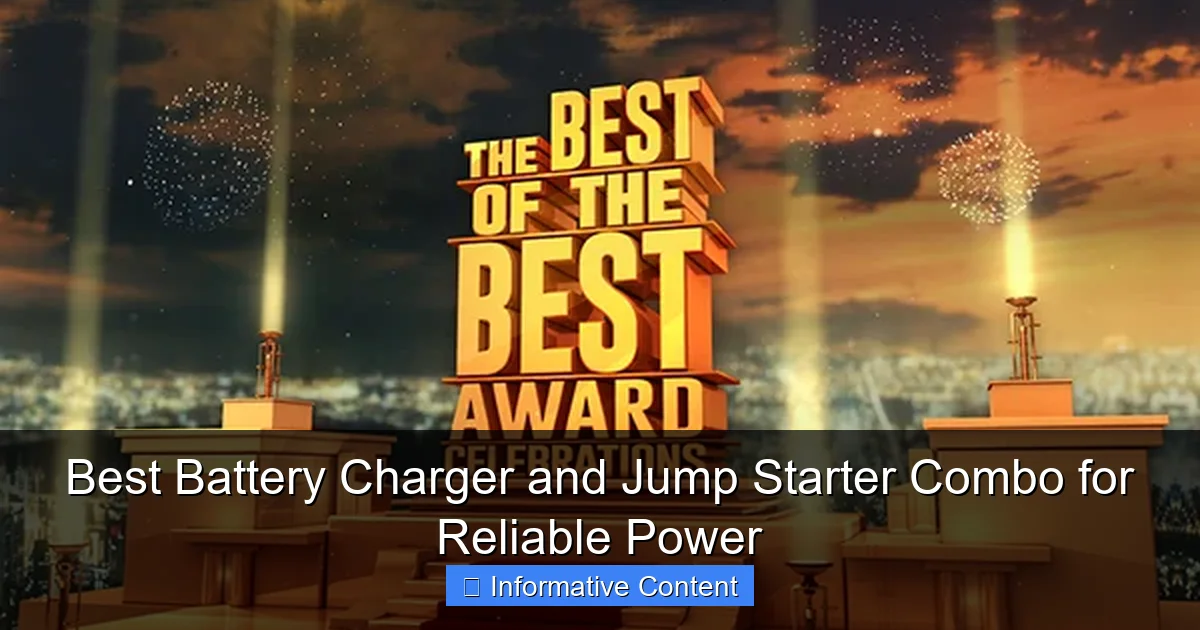 Best Battery Charger and Jump Starter Combo for Reliable Power