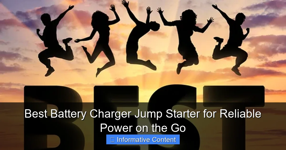 Best Battery Charger Jump Starter for Reliable Power on the Go