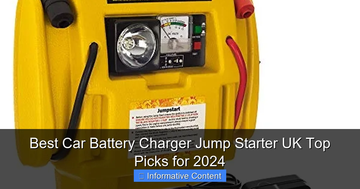 Best Car Battery Charger Jump Starter UK Top Picks for 2024
