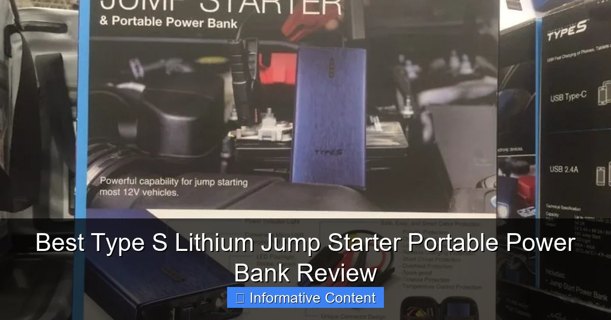 Best Type S Lithium Jump Starter Portable Power Bank Review