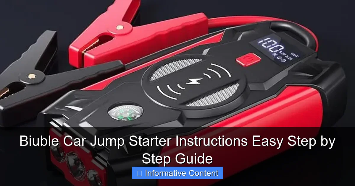 Biuble Car Jump Starter Instructions Easy Step by Step Guide