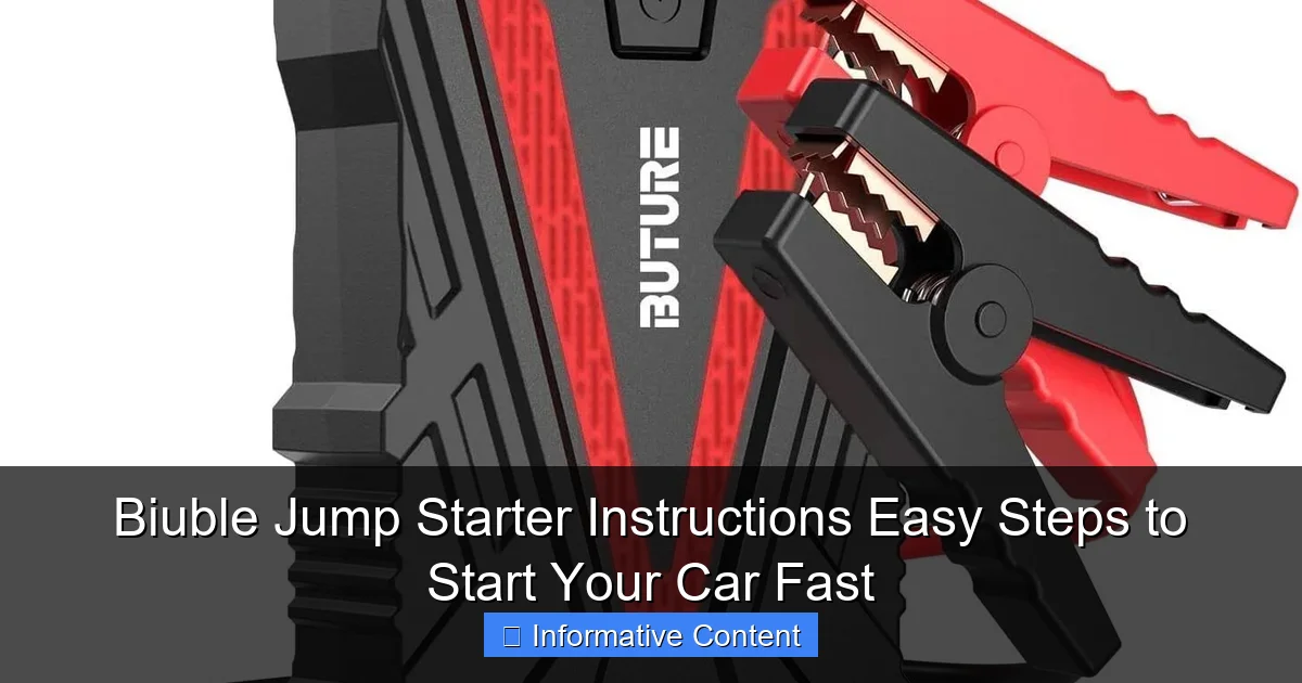 Biuble Jump Starter Instructions Easy Steps to Start Your Car Fast