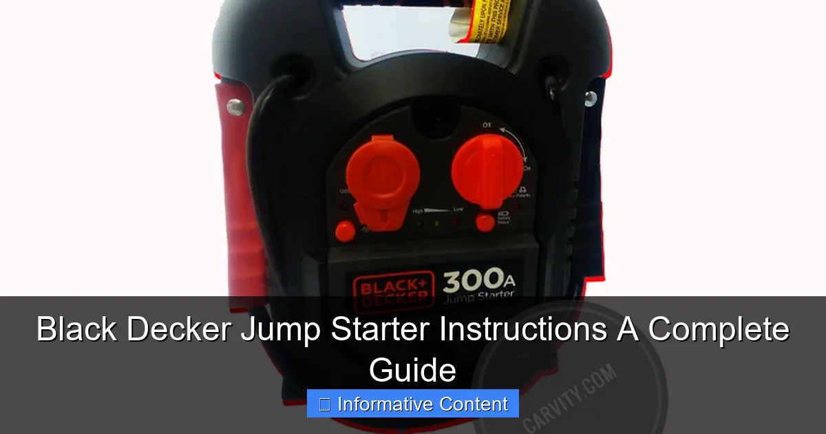 Black Decker Jump Starter Instructions A Complete Guide