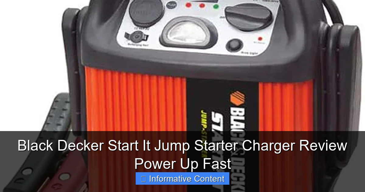 Black Decker Start It Jump Starter Charger Review Power Up Fast