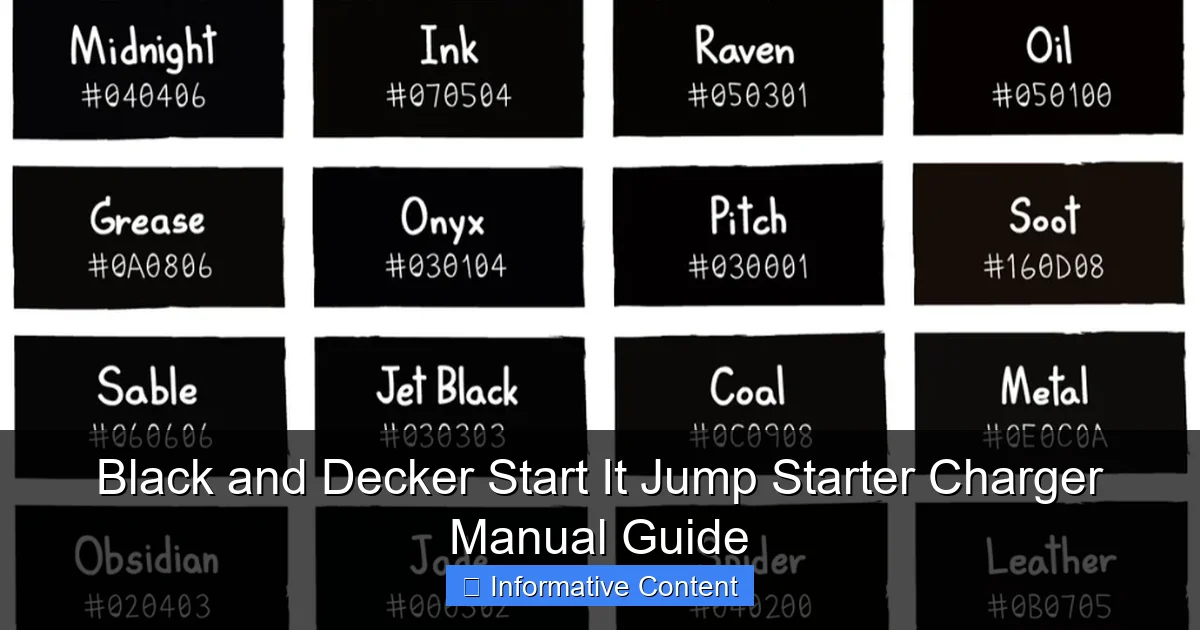 Black and Decker Start It Jump Starter Charger Manual Guide