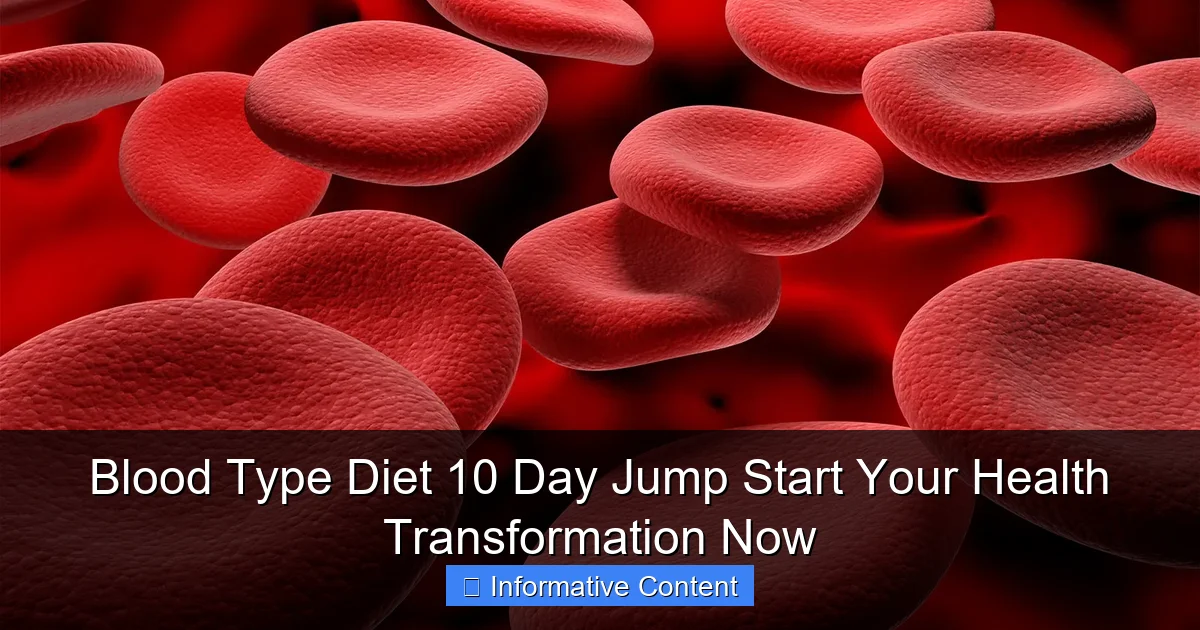 Blood Type Diet 10 Day Jump Start Your Health Transformation Now
