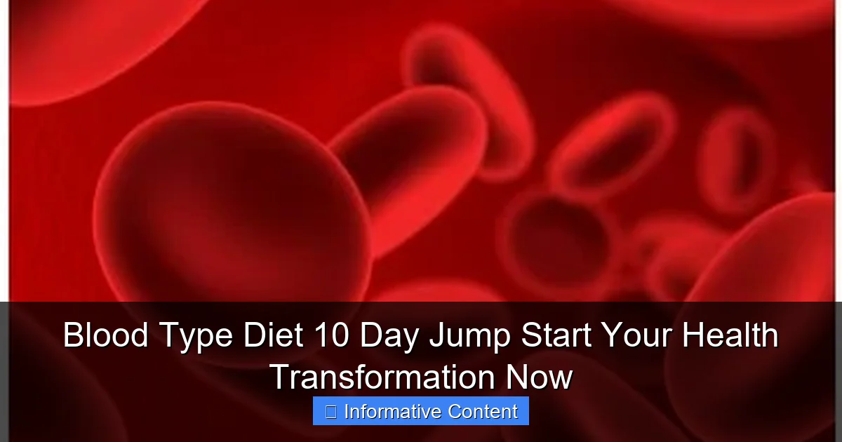 Blood Type Diet 10 Day Jump Start Your Health Transformation Now