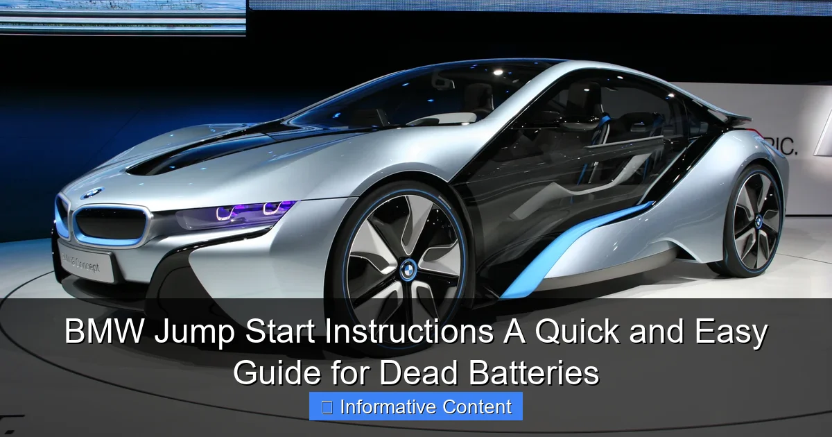 BMW Jump Start Instructions A Quick and Easy Guide for Dead Batteries