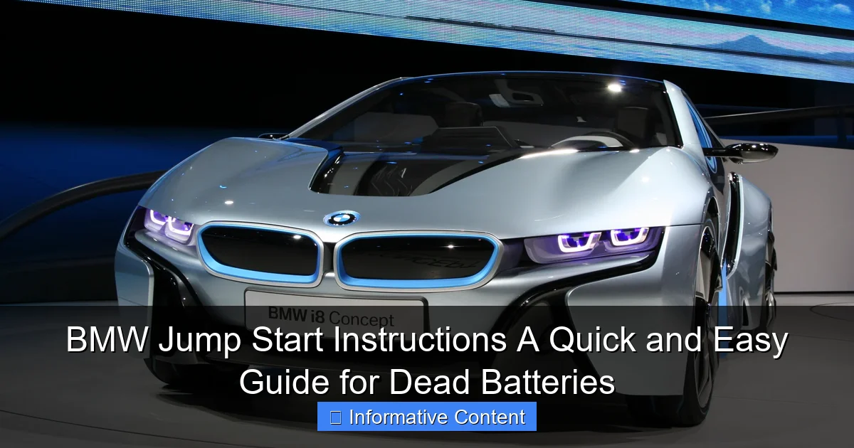 BMW Jump Start Instructions A Quick and Easy Guide for Dead Batteries