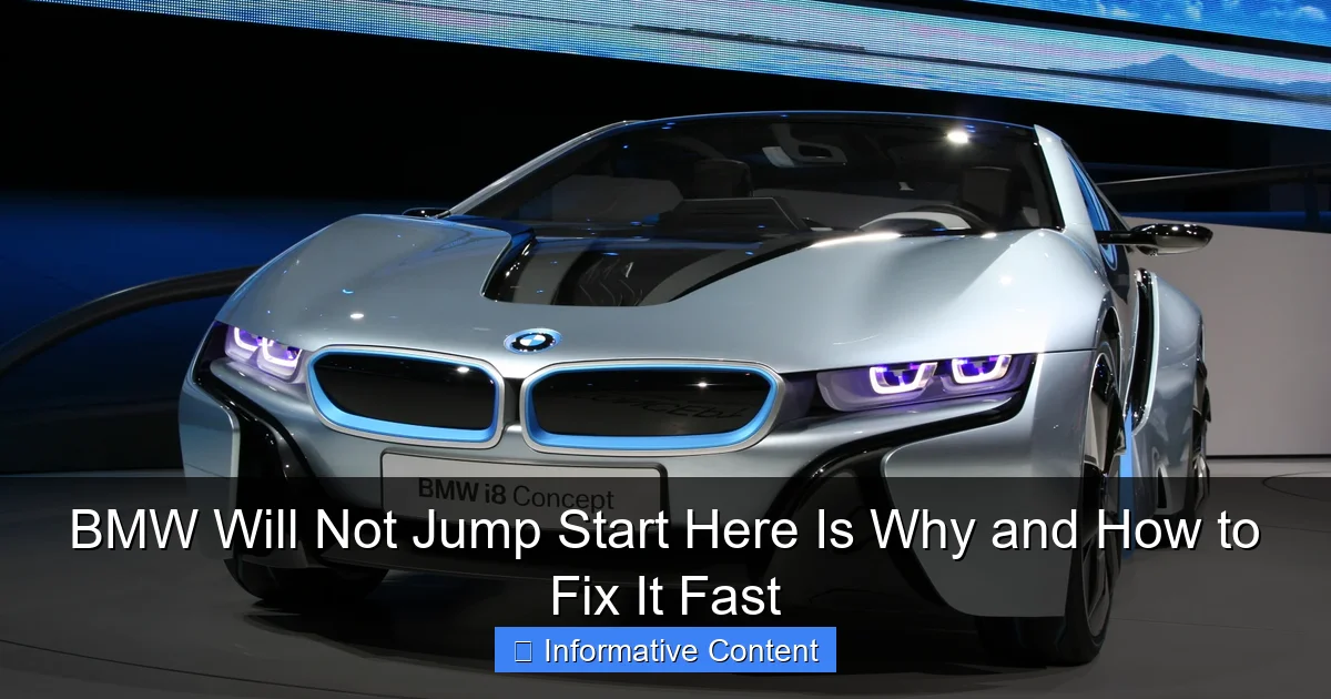 BMW Will Not Jump Start Here Is Why and How to Fix It Fast