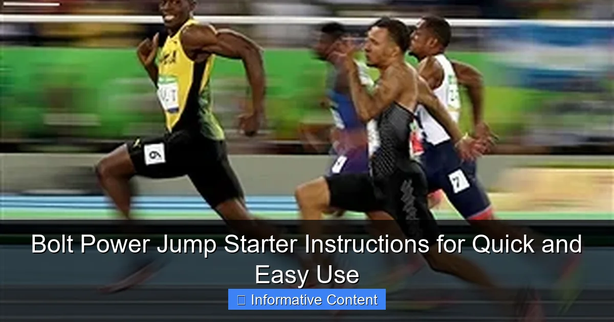 Bolt Power Jump Starter Instructions for Quick and Easy Use