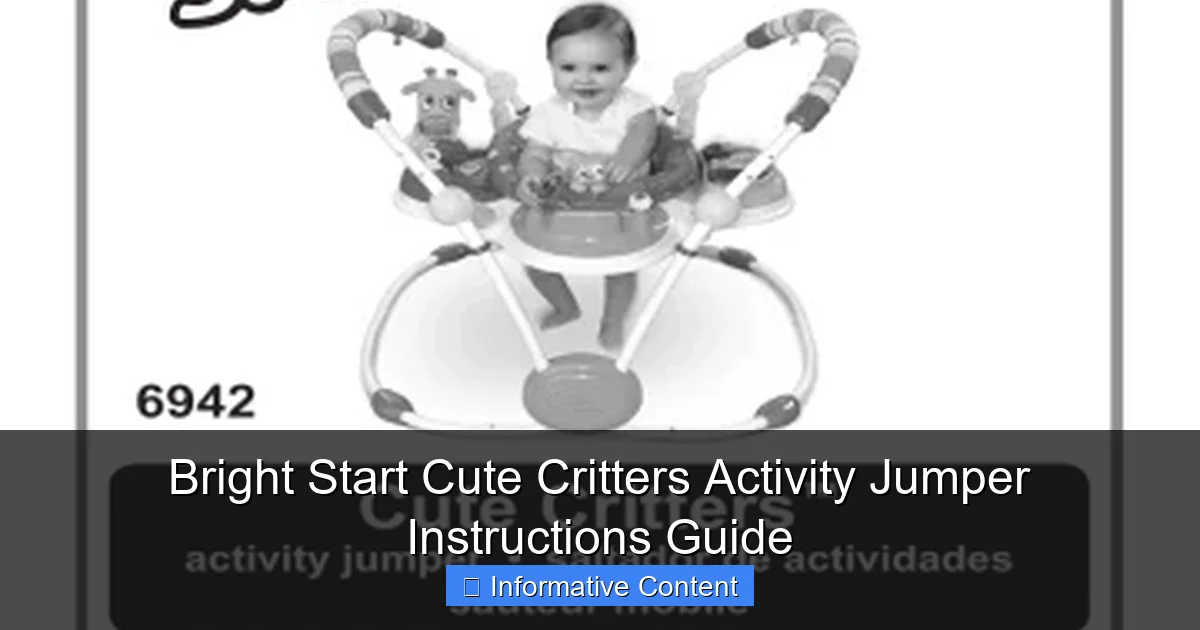 Bright Start Cute Critters Activity Jumper Instructions Guide