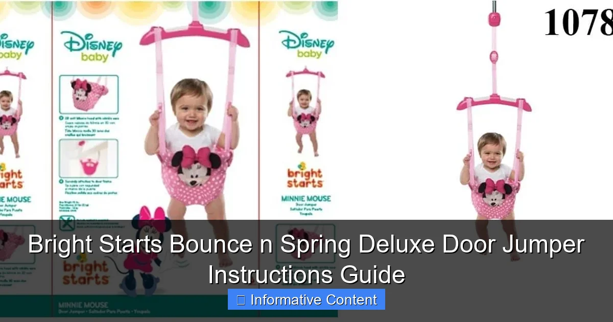 Bright Starts Bounce n Spring Deluxe Door Jumper Instructions Guide