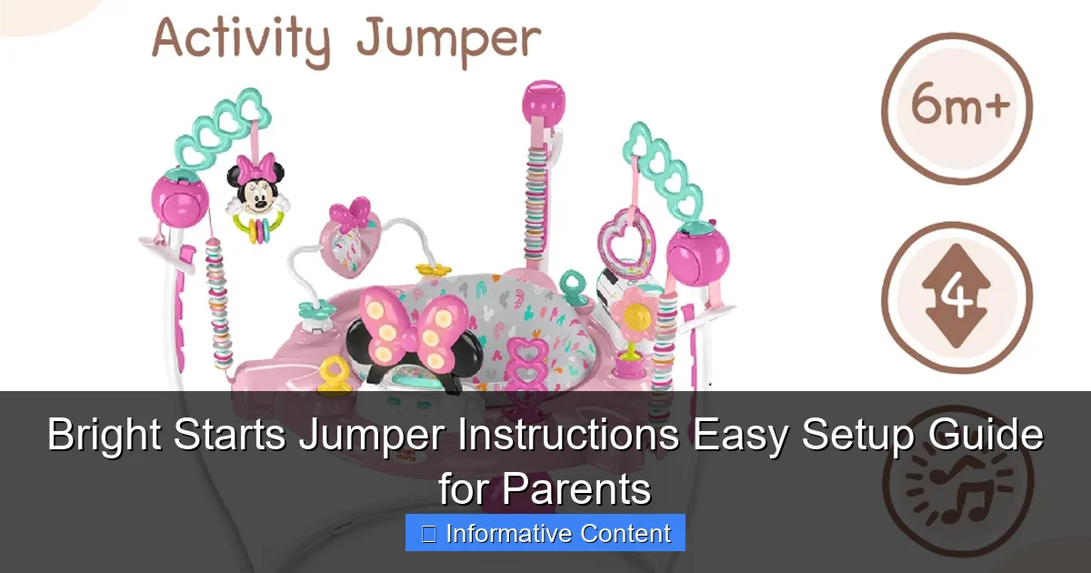 Bright Starts Jumper Instructions Easy Setup Guide for Parents