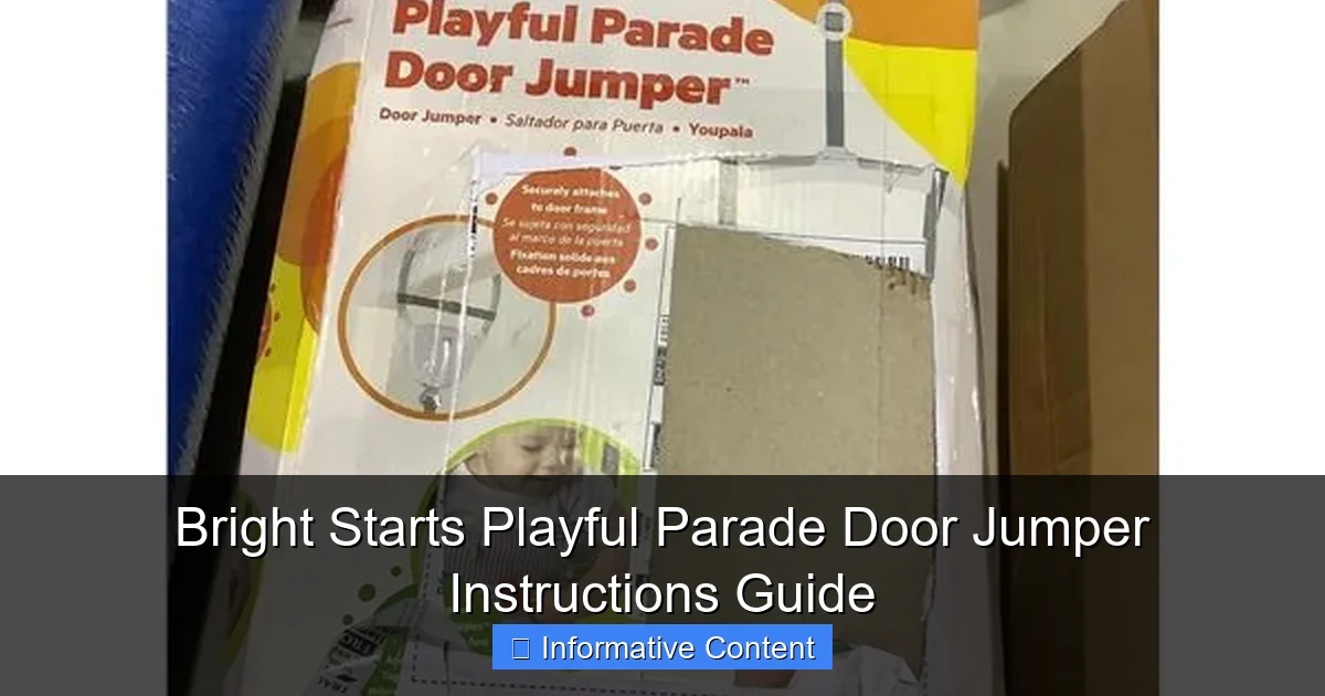 Bright Starts Playful Parade Door Jumper Instructions Guide